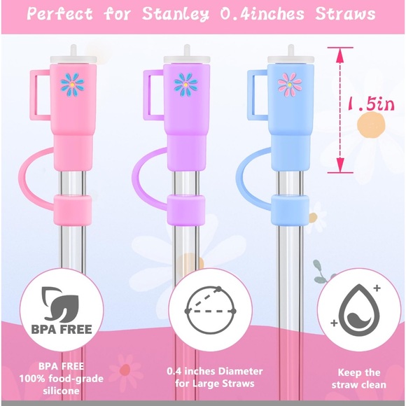 6PCS Straw Cover for Stanley Cup, - Picture 3 of 4